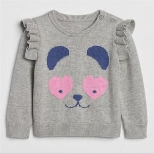 Gap Baby Sweater with Bear Design and Ruffles